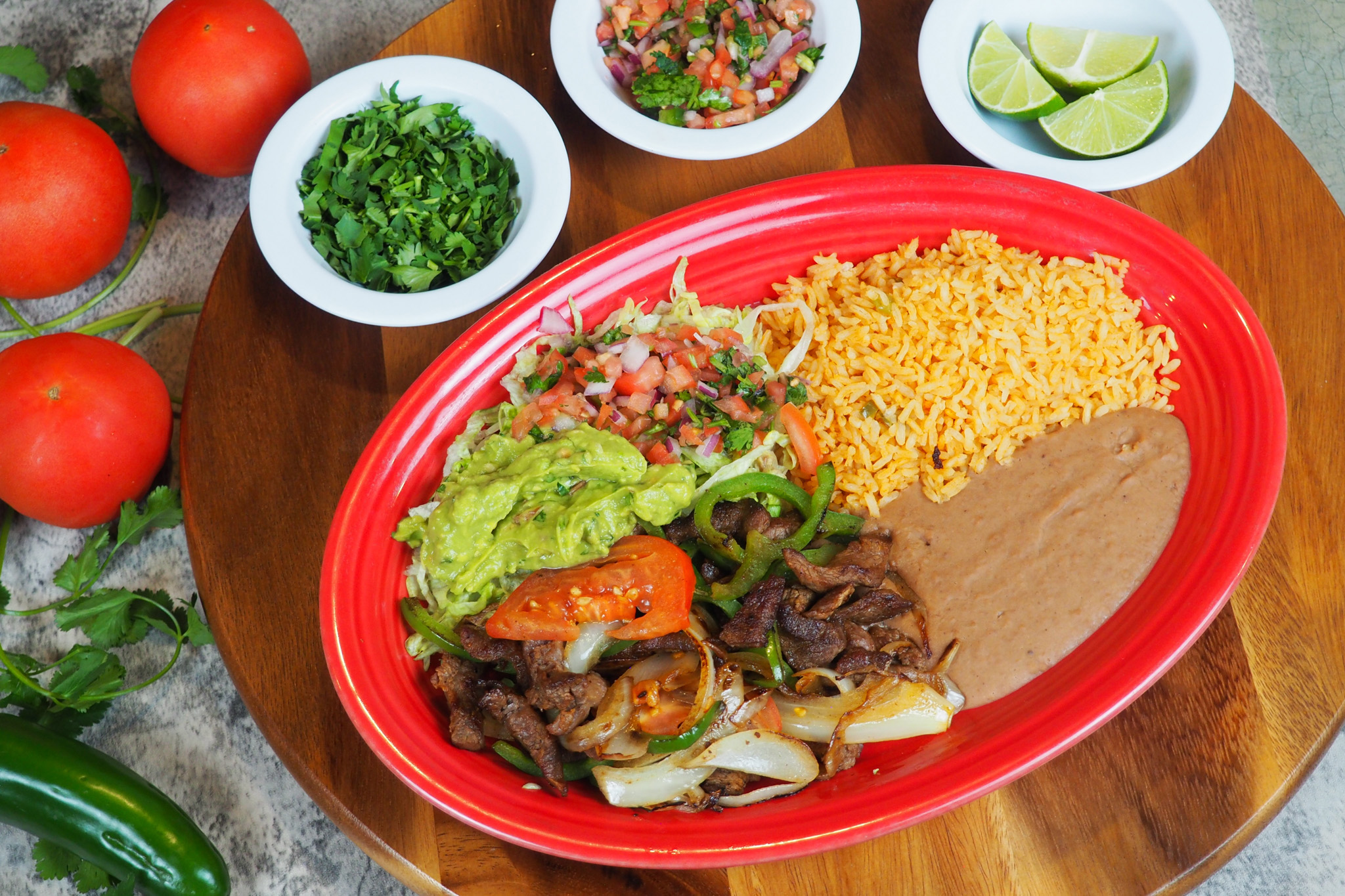 STEAK FAJITAS. LUNCH